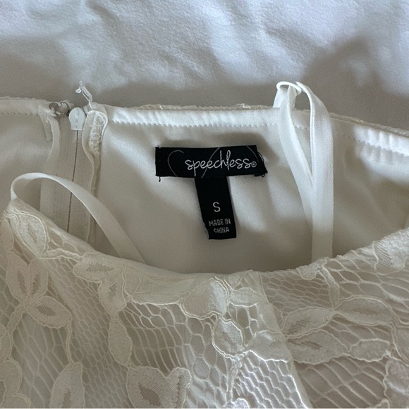 White Lace Mini Dress - Picture 6 of 6